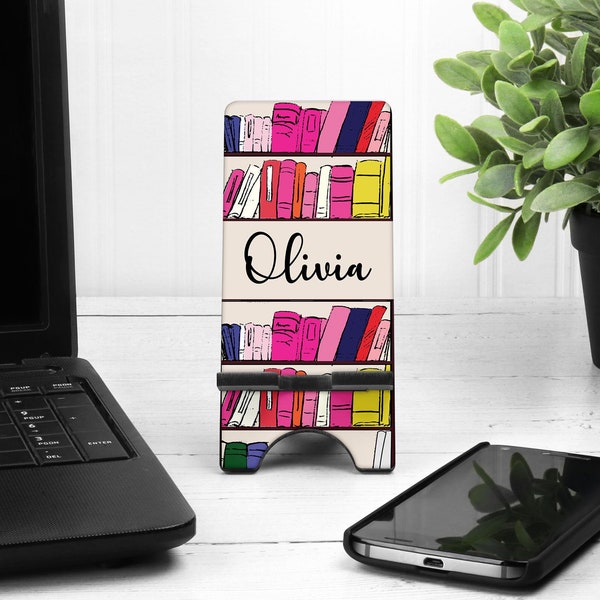 Book Lover Cell Phone Stand. Book Club Phone Stand, Great teacher gift! Librarian Gifts!  Book Lover Gift! Teacher appreciation gift!