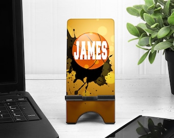 Basketball Phone Stand. Personalized Basketball Gift. Custom team or Coach's present.