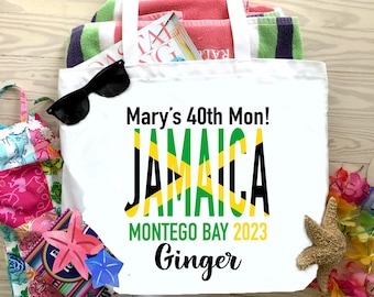 Jamaica Tote bag. Bachelorette or Girls Weekend. Custom Jamaica Wedding favors!