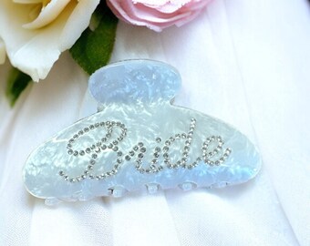 Bride hair clip, Bachelorette Party Decorations, Bride Hair Claw Clip, Bridal Hair Accessory, Bach Party Bride Gift, Bridesmaid Favor,