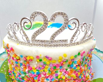 22nd Birthday Tiara Birthday Headband 22 Birthday Party Tiara