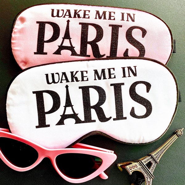 Paris Sleep Mask! Great Paris Bachelorette or Birthday party FAVORS. Great Paris Girls Weekend gift! Paris Bachelorette Party! Paris Favors!