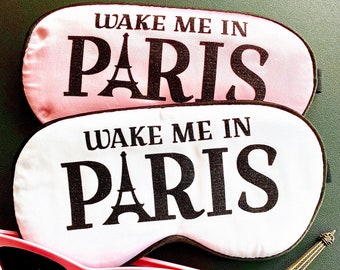 Paris Sleep Mask! Great Paris Bachelorette or Birthday party FAVORS. Great Paris Girls Weekend gift! Paris Bachelorette Party! Paris Favors!