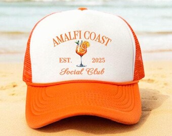 Spritz theme Hats | Aperol Spritz Bachelorette Trucker Hats | Spritz theme Hat | Italian Summer party favors