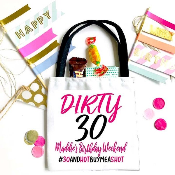 Birthday Party Bag. Dirty 30 Birthday Party Oh Shit Kits! EMPTY 30 Birthday Hangover Kit. Birthday Weekend Favors, Birthday Party favor Bag.