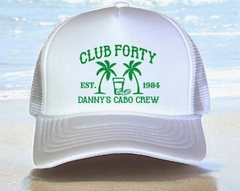 Social Club Trucker Hats | beach Birthday Hat | Bachelorette or Birthday party favors |
