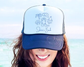 Beach Bachelorette Trucker Hats, Costal Bachelorette Party  display picture 2
