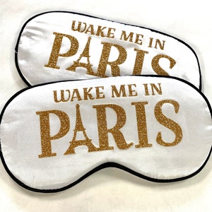 paris sleep mask, paris vacation gifts, paris party favors