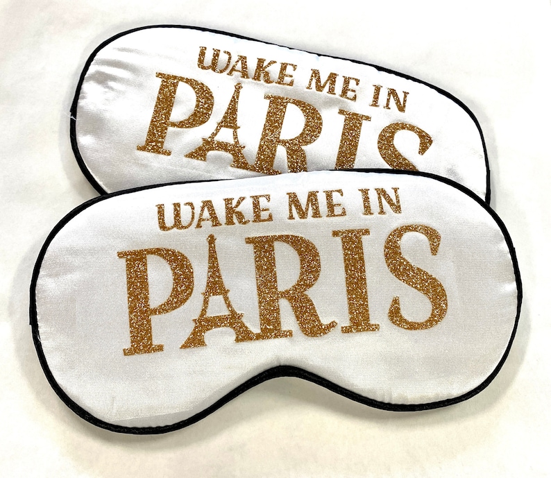 paris sleep mask, paris vacation gifts, paris party favors