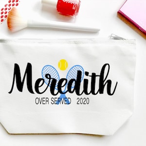 Tennis Personalized Make Up bag. Great Tennis Girls Weekend Favors. Tennis Team Make up Bag. Personalized Tennis Team Gift! Tennis bag