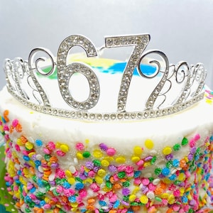 67th Birthday Tiara, 67th Crown, 67 - Etsy