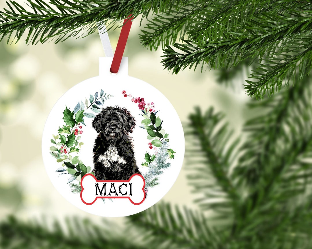 Portuguese Water Dog Ornaments. Personalized Portuguese Water Dog Gift