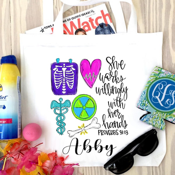 Personalized X Ray Tech Tote Etsy