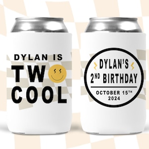 Two Cool Party Favors. 2nd Birthday Party Huggers. Kids Birthday Favors. One Cool Dude Party!
