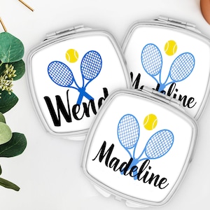 Tennis Team Gift | Tennis Party Favor | Tennis Make up Mirror | Tennis Team Favors | Custom Tennis Gift | Personalized Tennis Event Favors