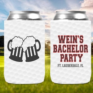 Personalized Golf Bachelor or Birthday Party Favors. Personalized Golf Beverage Insulator!