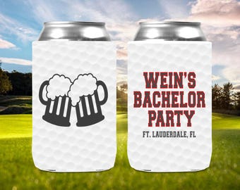 Personalized Golf Bachelor or Birthday Party Favors. Golf Beverage Insulator!