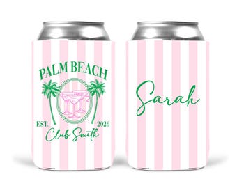 Coastal Bachelorette or Birthday. Custom Social Club Wedding. Personalized Party Favors.