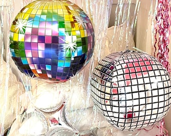 Disco Ball Balloons  | Disco Bachelorette Party Decoration | Birthday Balloons |