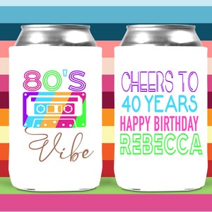90's Theme Party Huggers. 80's Birthday or Bachelorette Huggers. Retro 80's theme Birthday Favors. 90's Theme Party favors!