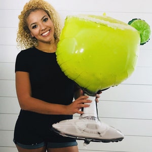Margarita Balloon | Bachelorette Party Decoration | fiesta Shower Balloon | Large Foil fiesta Birthday Party Balloon