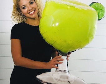 Margarita Balloon | Bachelorette Party Decoration | fiesta Shower Balloon | Large Foil fiesta Birthday Party Balloon