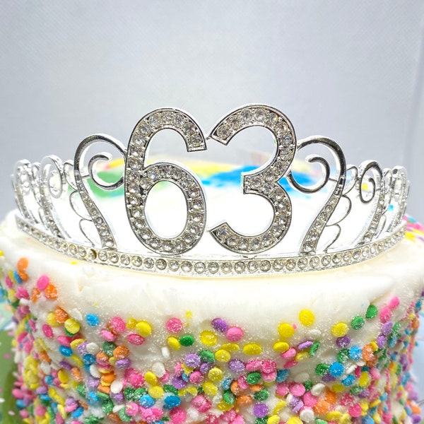 63 Birthday tiara, Birthday Headband, 63rd Birthday Party Tiara, 63 Birthday Crown, 63 Birthday Party Decoration, 63 birthday gift!