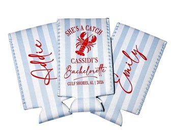 She's a Catch Bachelorette or Birthday Favors. Coastal Lobster, Crawfish, Maine Party favors!