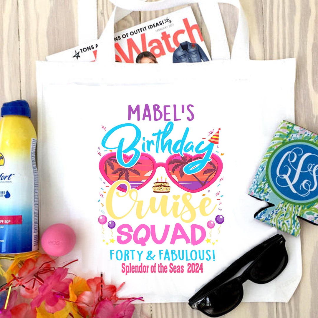 Cruise Vacation Tote Cruise Birthday Tote Custom Cruise