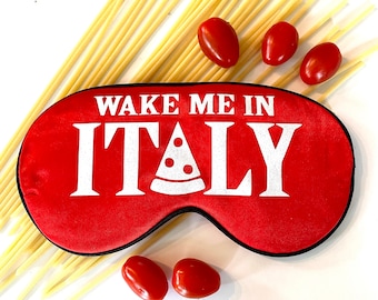 Italy Sleep Mask! Italian Bachelorette or Birthday party FAVORS. Rome, Venice, Florence vacation