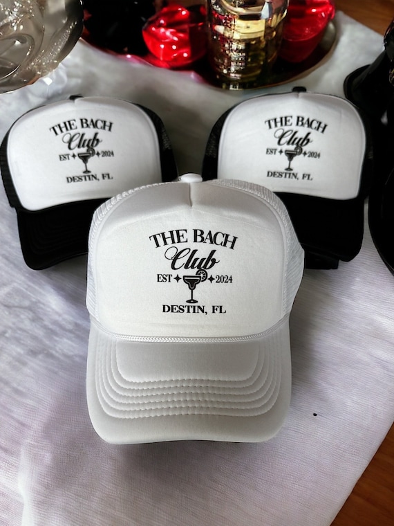 Bach Club Party Hat Beach Bachelorette Trucker Hats Last Toast