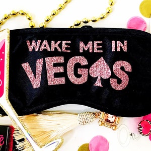 Vegas Sleep Mask! Vegas Bachelorette or Birthday party FAVORS. Vegas hangover bags! Vegas 21st Birthday favors. Vegas Bride!