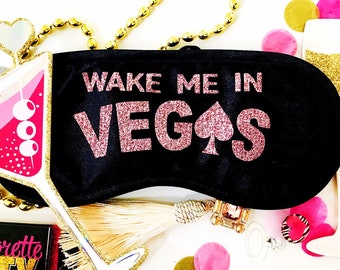 Vegas Sleep Mask! Great Vegas Bachelorette or Birthday party FAVORS. for Vegas hangover bags! Vegas 21st Birthday favors. Vegas Bride!