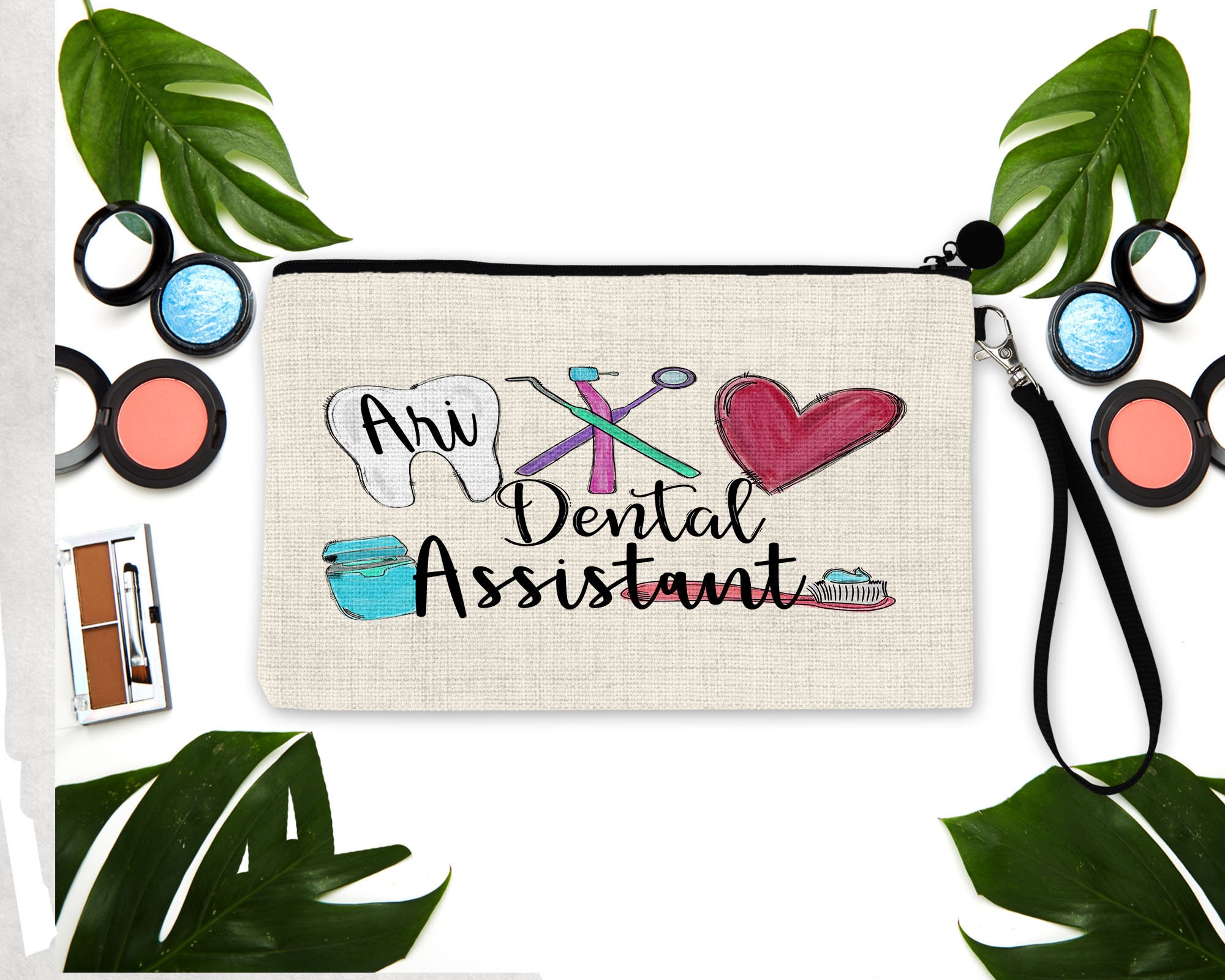 Dental Hygienist Make Up bag. Dental Assistant Gifts. Dental Etsy