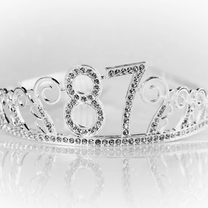 87th Birthday tiara, 87th Birthday Gift, 87 Birthday Party Tiara, 87th Birthday Crown, 87th Birthday Party Decoration, 87 Year old gift!