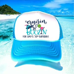 Cruise Trucker Hat | Personalized Cruise Vacation Party Favors!