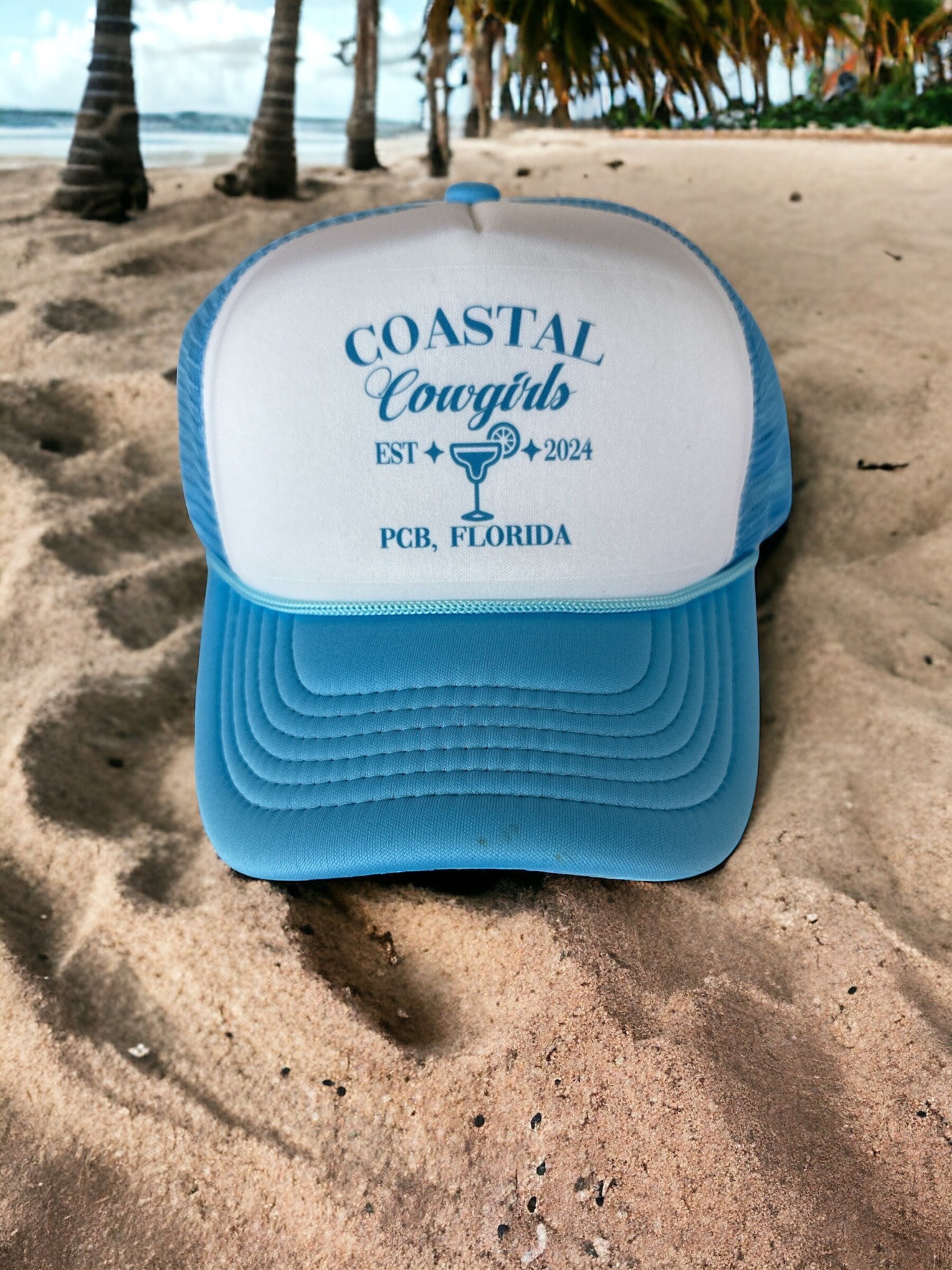 Coastal Cowgirl Party Hat | Bachelorette Trucker Hats  display picture 2