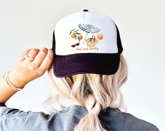 Dolce Vita Hats | Spritz Bachelorette Trucker Hats | Italian Summer party favors