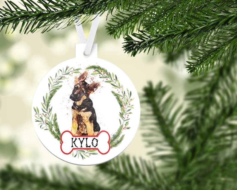 German Shepherd Ornaments. Custom German Shepherd Gift. Etsy