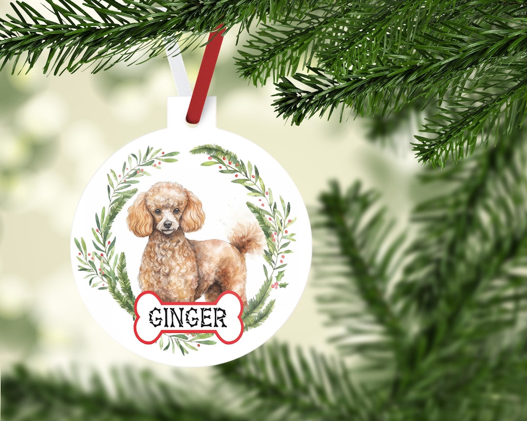 Toy Poodle Ornaments. Personalized Poodle Gift Toy Poodle Christmas