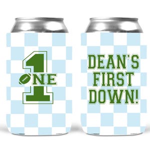 Personalized First year down Birthday. Soccer, Football 1st Birthday Party Favors.