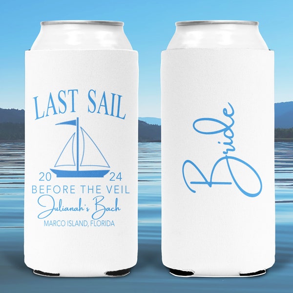 Last Sail Favors. Nautical Bachelorette Party Favor. Personalized Cruise Bachelorette! Last Sail before the veil! Lake Party favors.