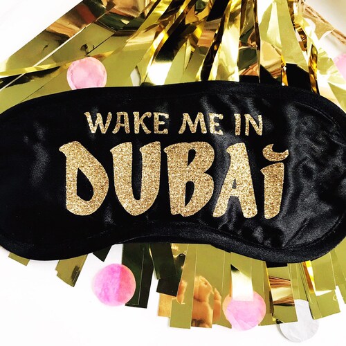 Glitter Dubai Sleep Mask Great Dubai Bachelorette or Birthday Etsy