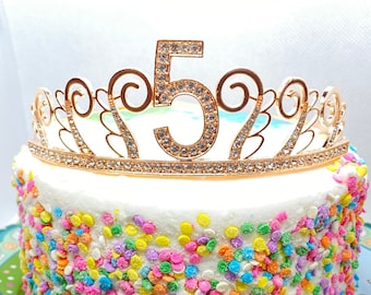 5th Birthday tiara, 5th Birthday Gift, 5th Birthday Party Tiara, 5 Birthday Crown, 5th Birthday Party Decoration, 5 year old girl gift!