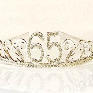 65th Birthday tiara, Birthday Headband, 65th Birthday Party Tiara, 65 Birthday Crown, 65th Birthday Party Decoration, 65 birthday gift!