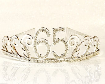 65th Birthday tiara, 65 Birthday Crown, 65th Party Decoration, 65 gift!