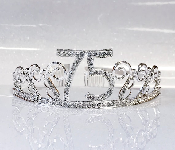 75th birthday tiara discount