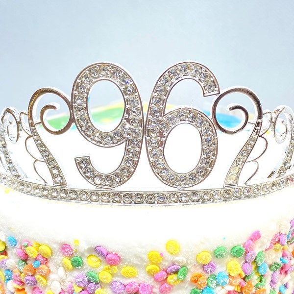 96th Birthday tiara, Birthday Headband, 96 Birthday Party Tiara, 96 Birthday Crown, 96 Birthday Party Decoration, 96th gift!