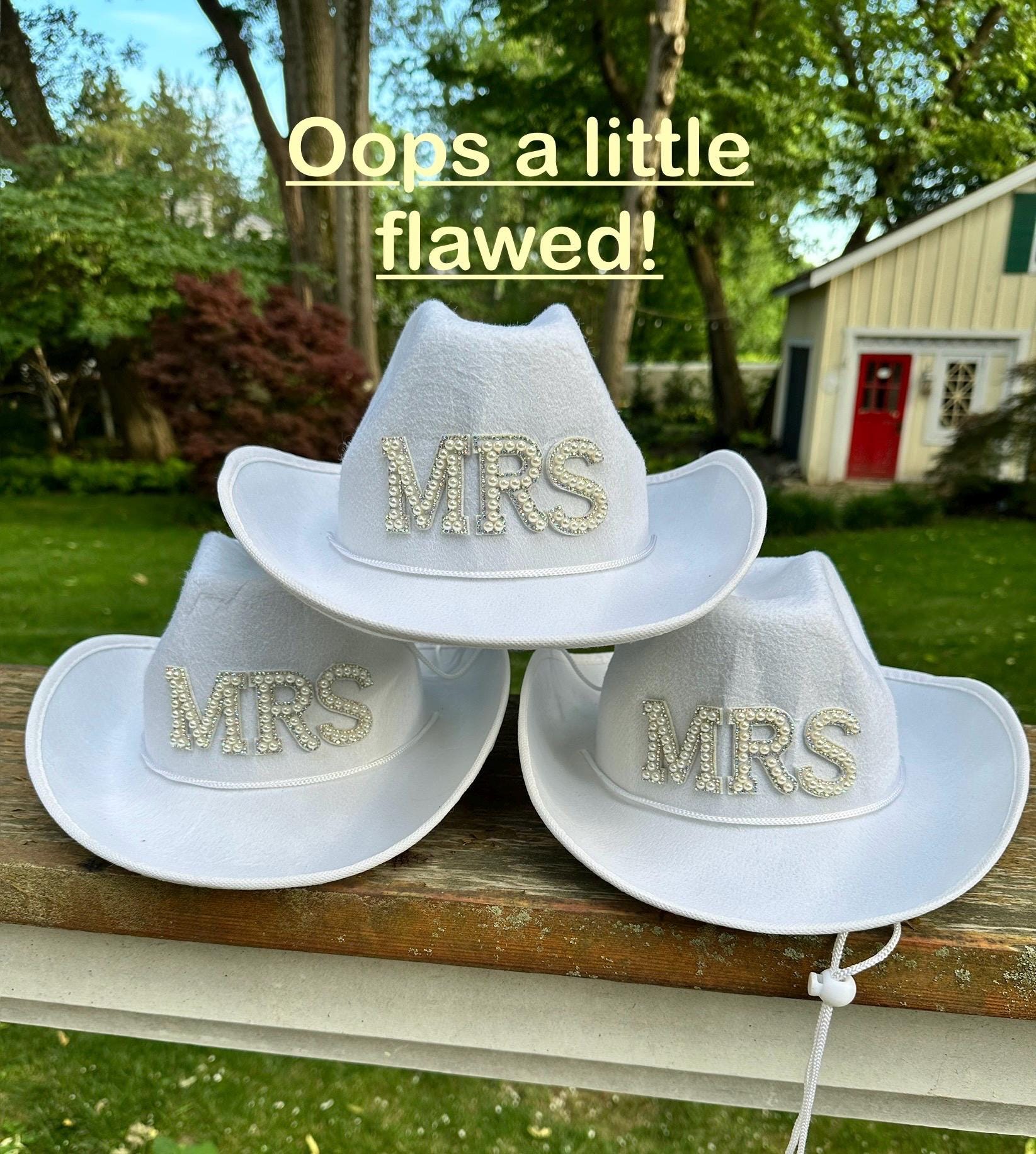 Bride Cowgirl Hats | Nashville Bachelorette | Pearl Mrs 