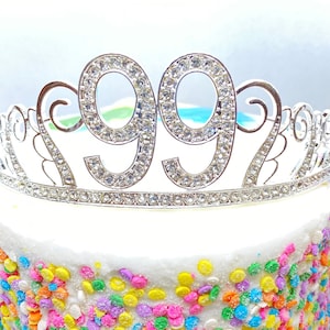 99th Birthday tiara,Birthday Headband, 99 Birthday Party Tiara, 99 Birthday Crown, 99 Birthday Party Decoration, 99th present